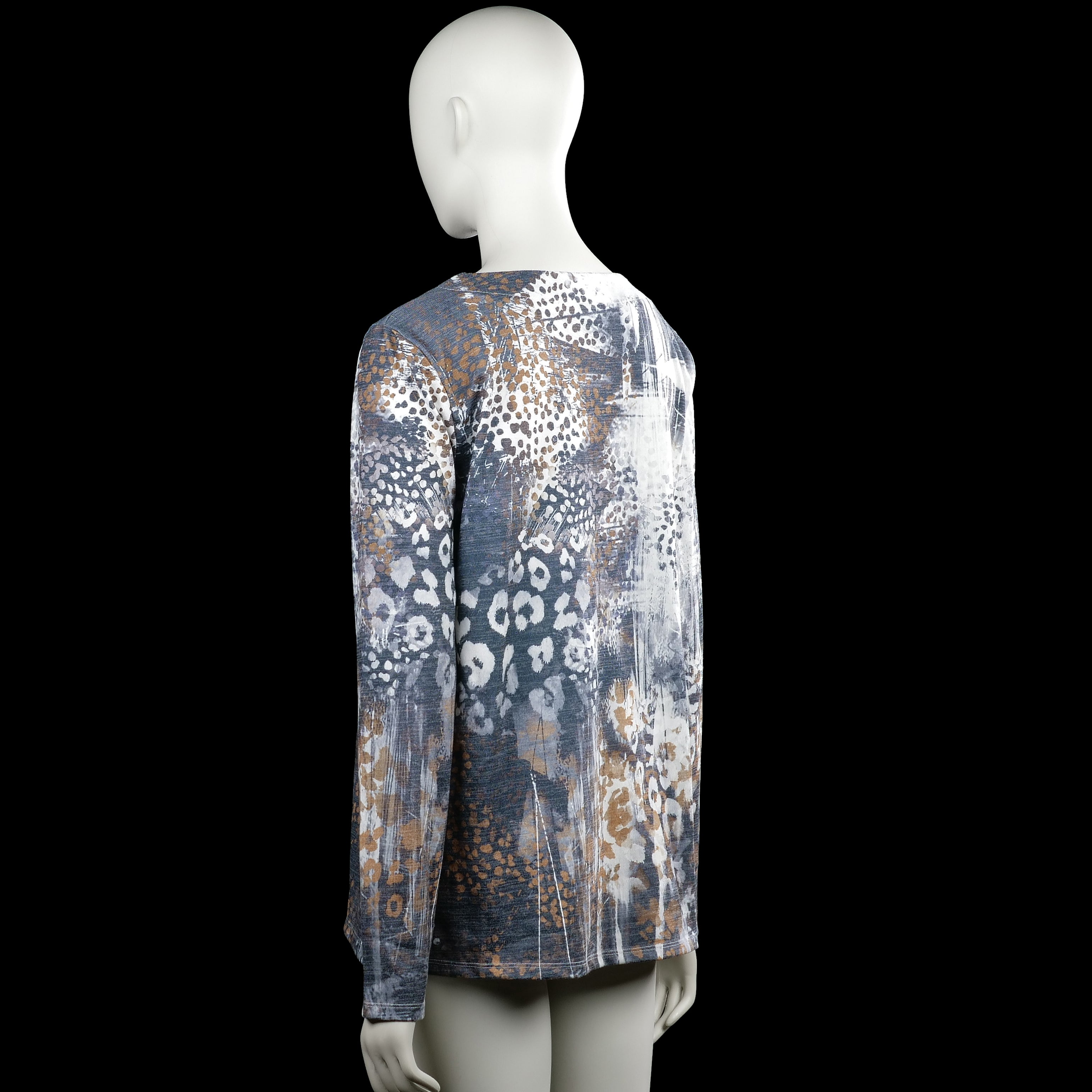 Long-sleeve top - Multicolored - Size L