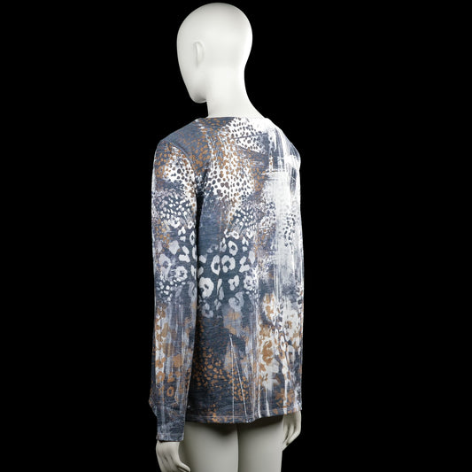 Long-sleeve top - Multicolored - Size L