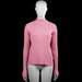 Ladies fashion - Long-sleeve top - Pink - Size M - Pink ribbed solid top with a mock neck and long sleeves. Features plain cuffs and a straight hem.