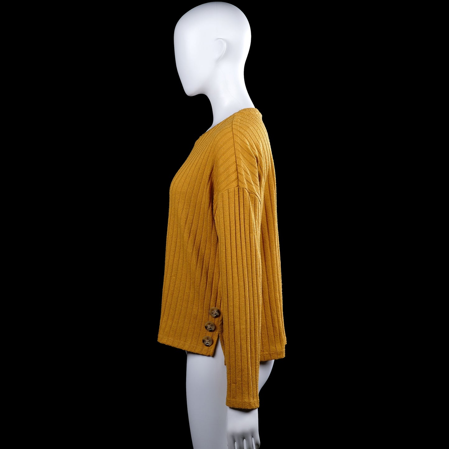 Long-sleeve top - Mustard - Size L
