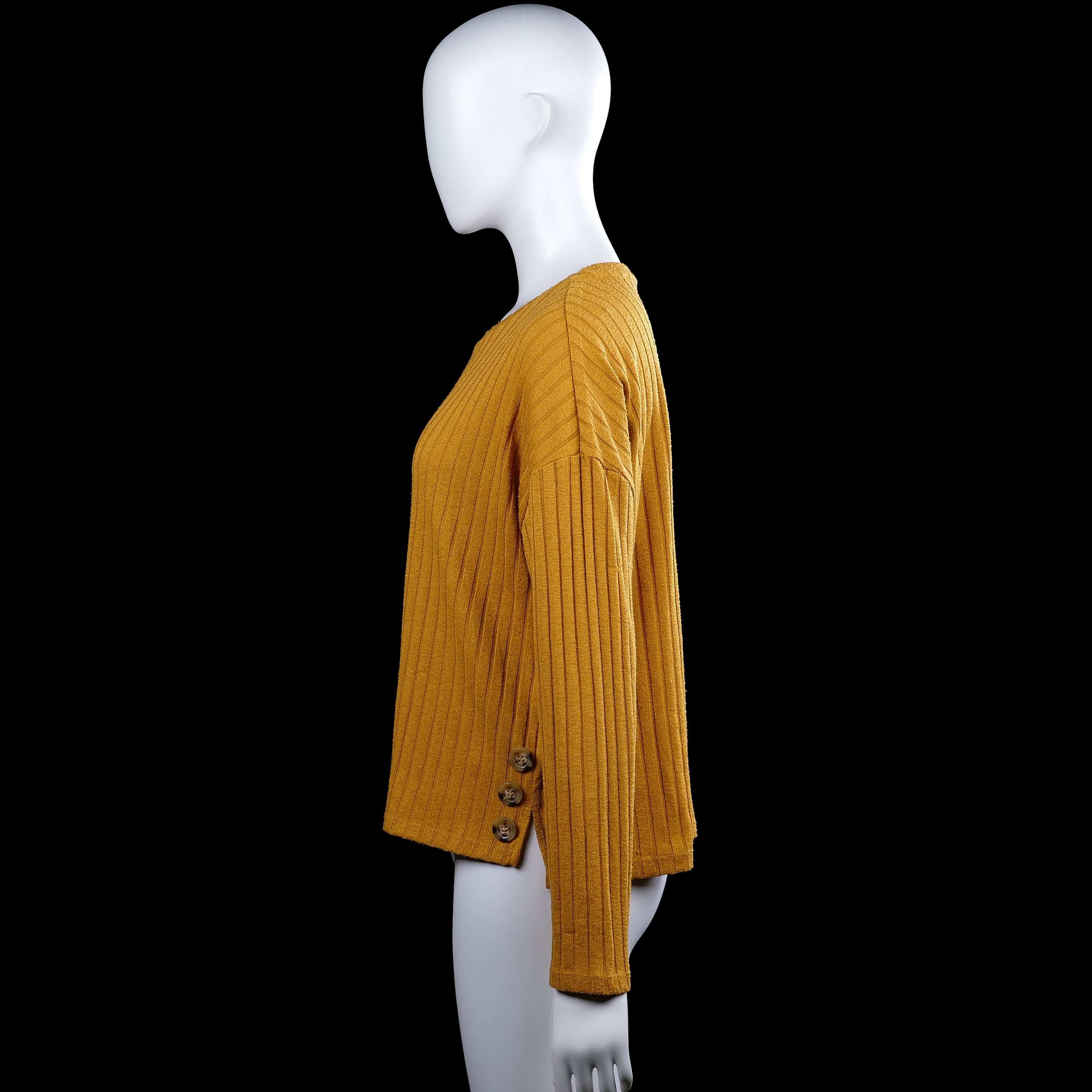 Long-sleeve top - Mustard - Size L