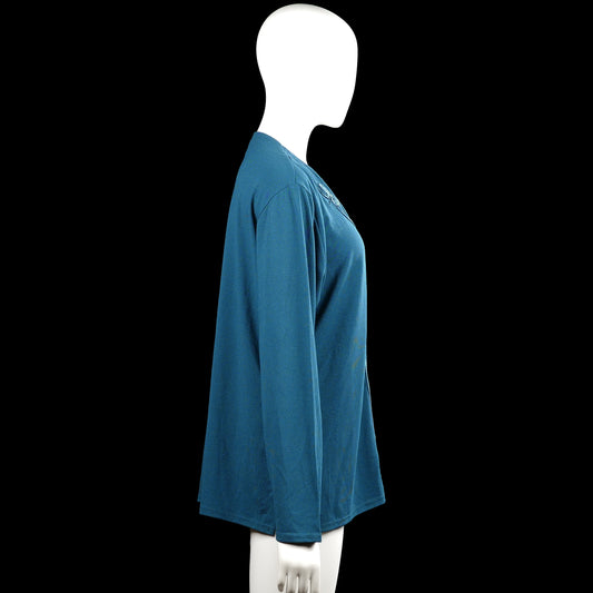 Long-sleeve top - Turquoise - Size XL - (NEW)