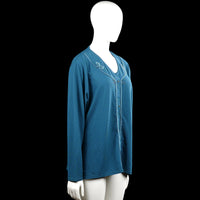 Long-sleeve top - Turquoise - Size XL - (NEW)