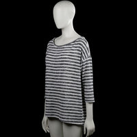 Long-sleeve top - White & Dark Gray - Size M