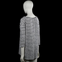 Long-sleeve top - White & Dark Gray - Size M