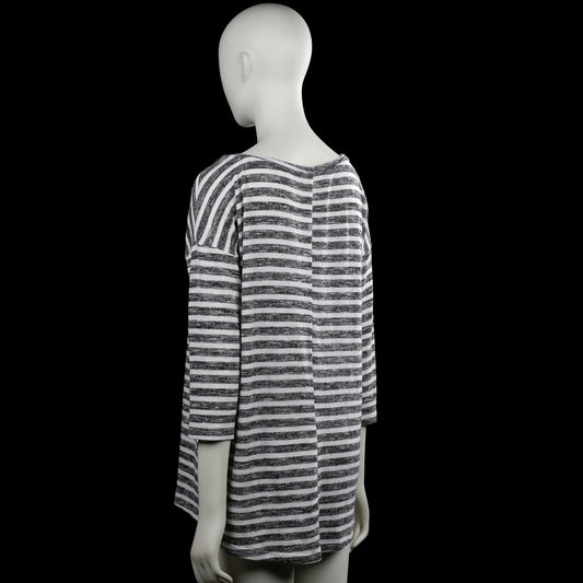 Long-sleeve top - White & Dark Gray - Size M