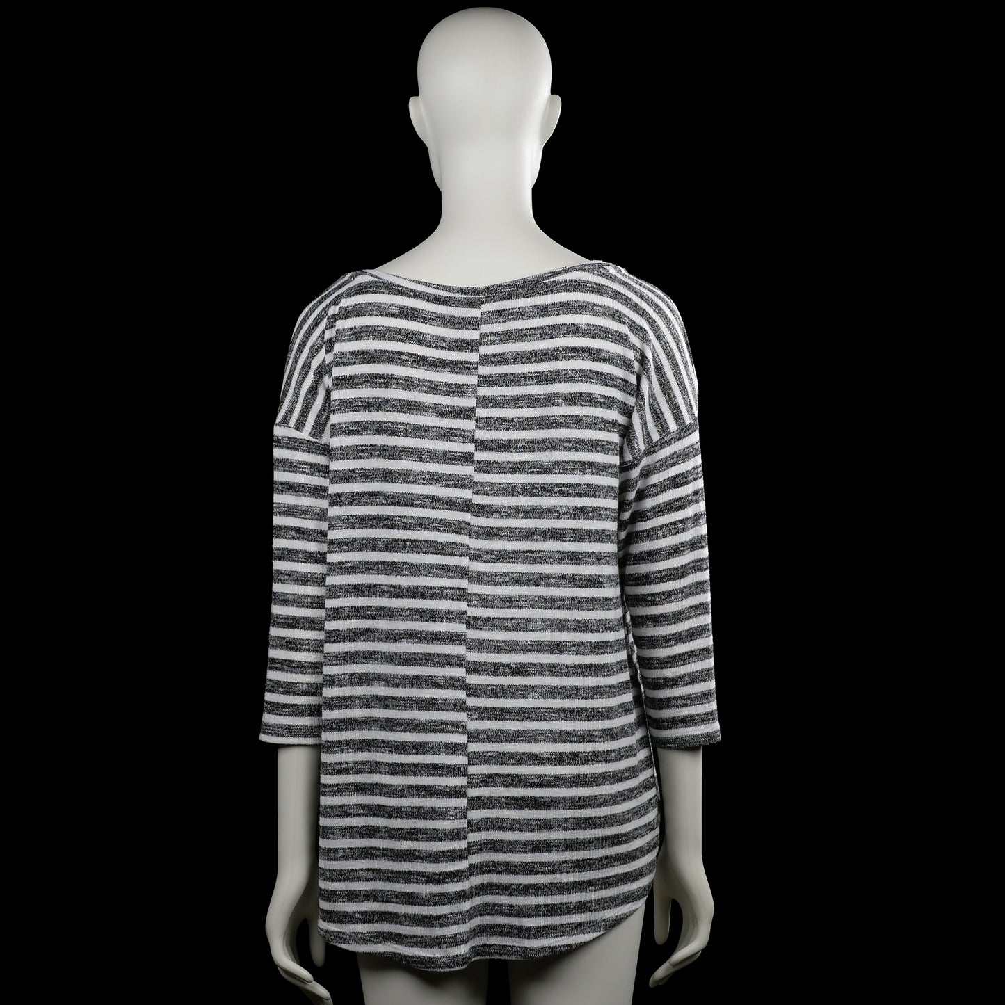 Long-sleeve top - White & Dark Gray - Size M