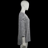 Long-sleeve top - White & Dark Gray - Size M