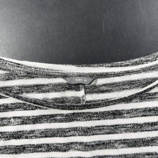 Long-sleeve top - White & Dark Gray - Size M
