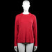Ever.Me - Sweater - Red - Size L - Red ribbed solid top with a round neckline and long sleeves. Straight hem and plain cuffs.