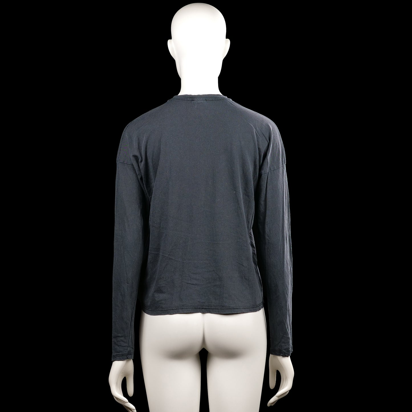 Long-sleeve top - Charcoal & White - Size XS