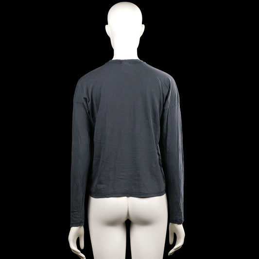 Long-sleeve top - Charcoal & White - Size XS