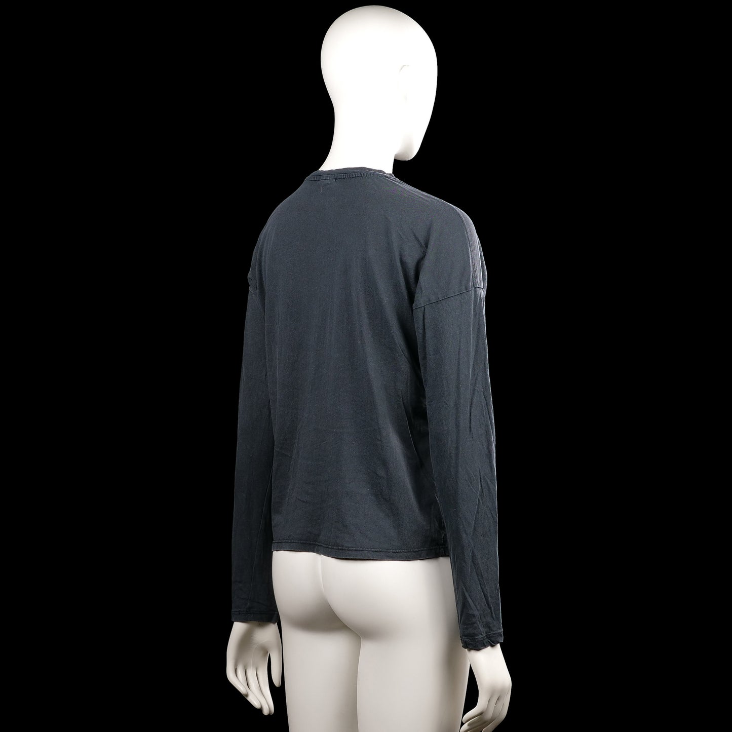 Long-sleeve top - Charcoal & White - Size XS