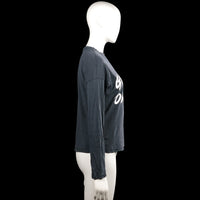 Long-sleeve top - Charcoal & White - Size XS