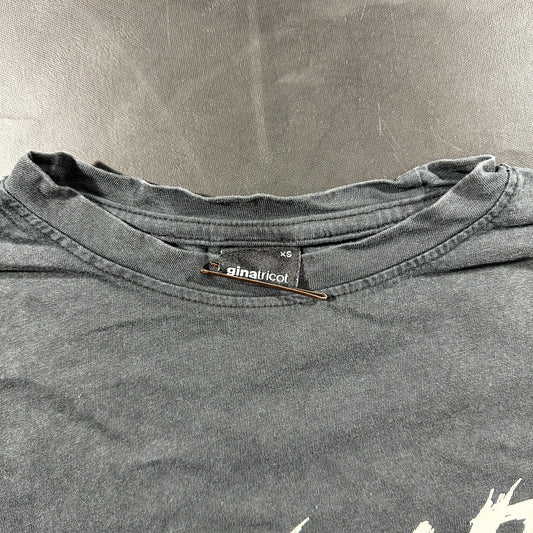 Long-sleeve top - Charcoal & White - Size XS