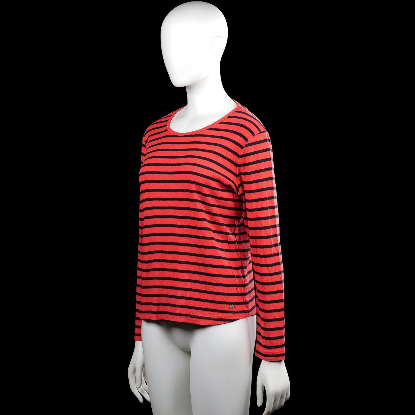 Long-sleeve top - Red & Black - Size L
