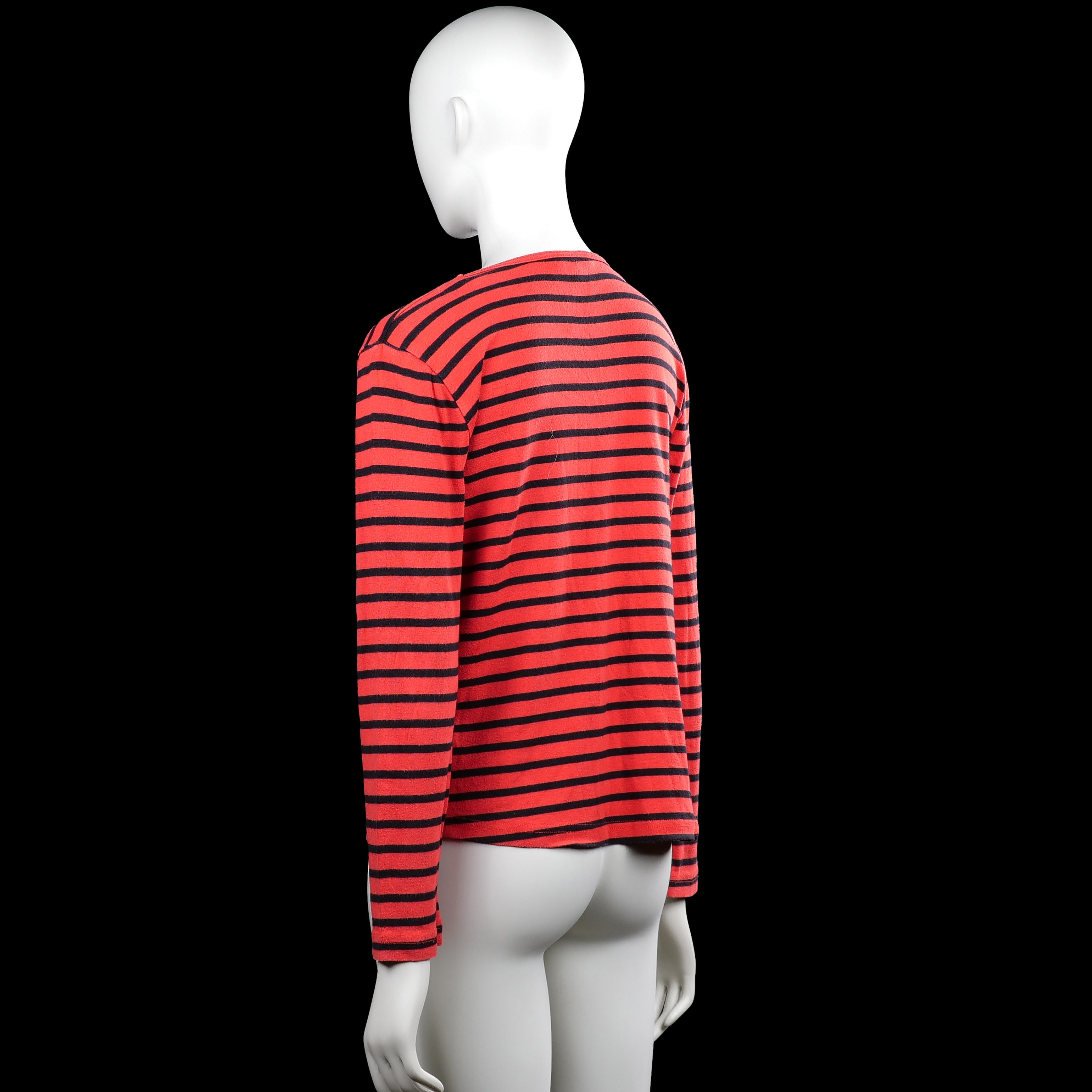Long-sleeve top - Red & Black - Size L