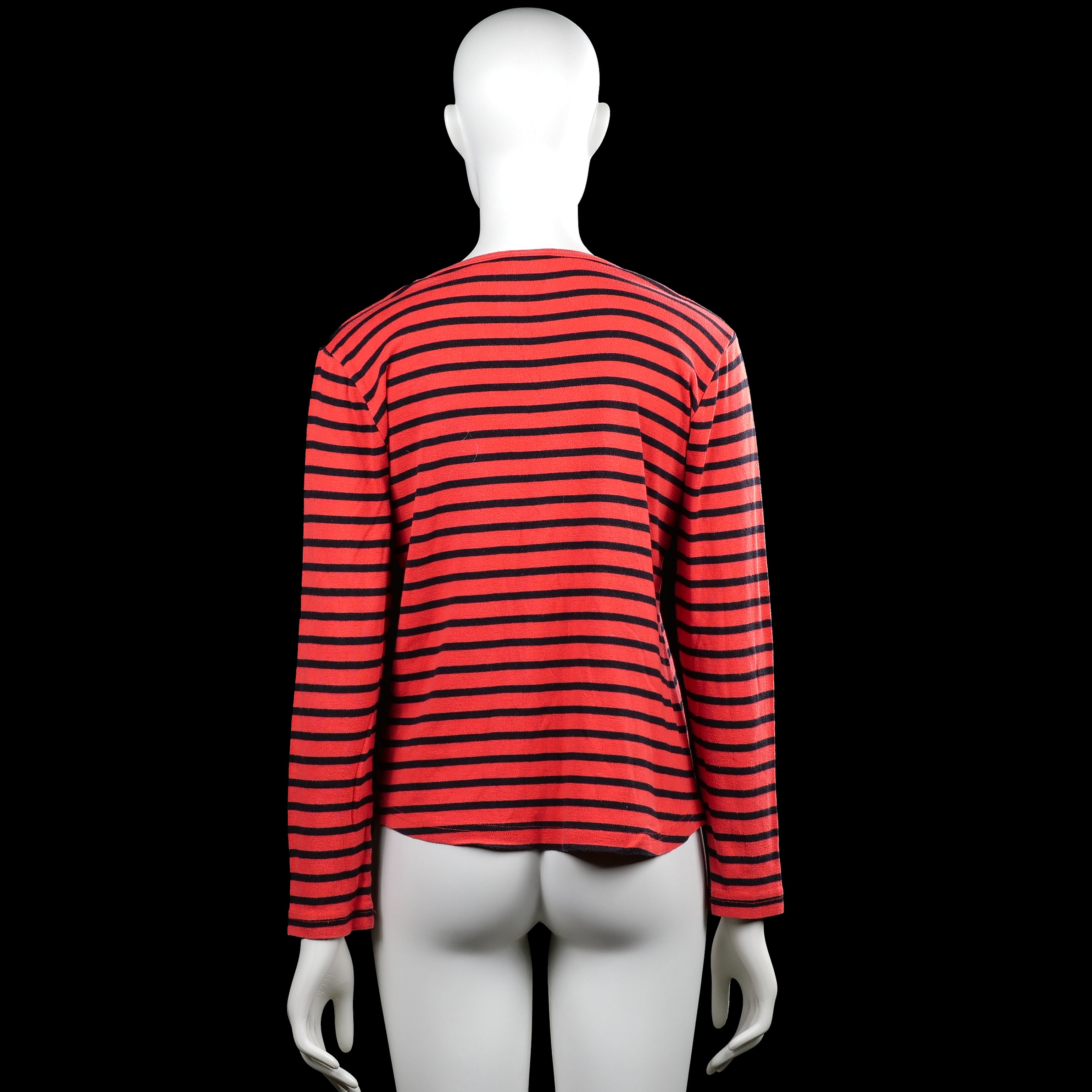 Long-sleeve top - Red & Black - Size L
