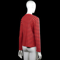 Long-sleeve top - Red & Black - Size L