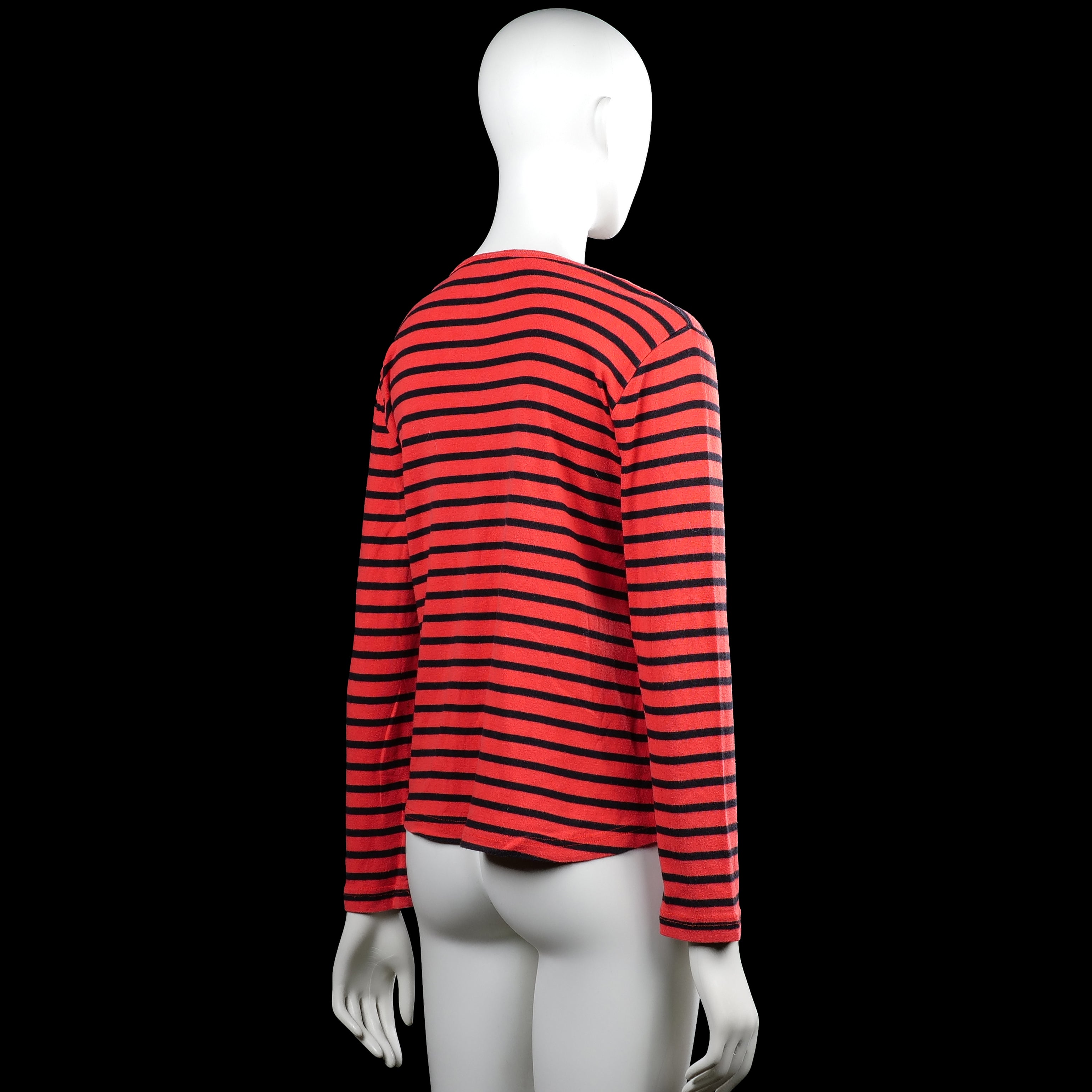 Long-sleeve top - Red & Black - Size L