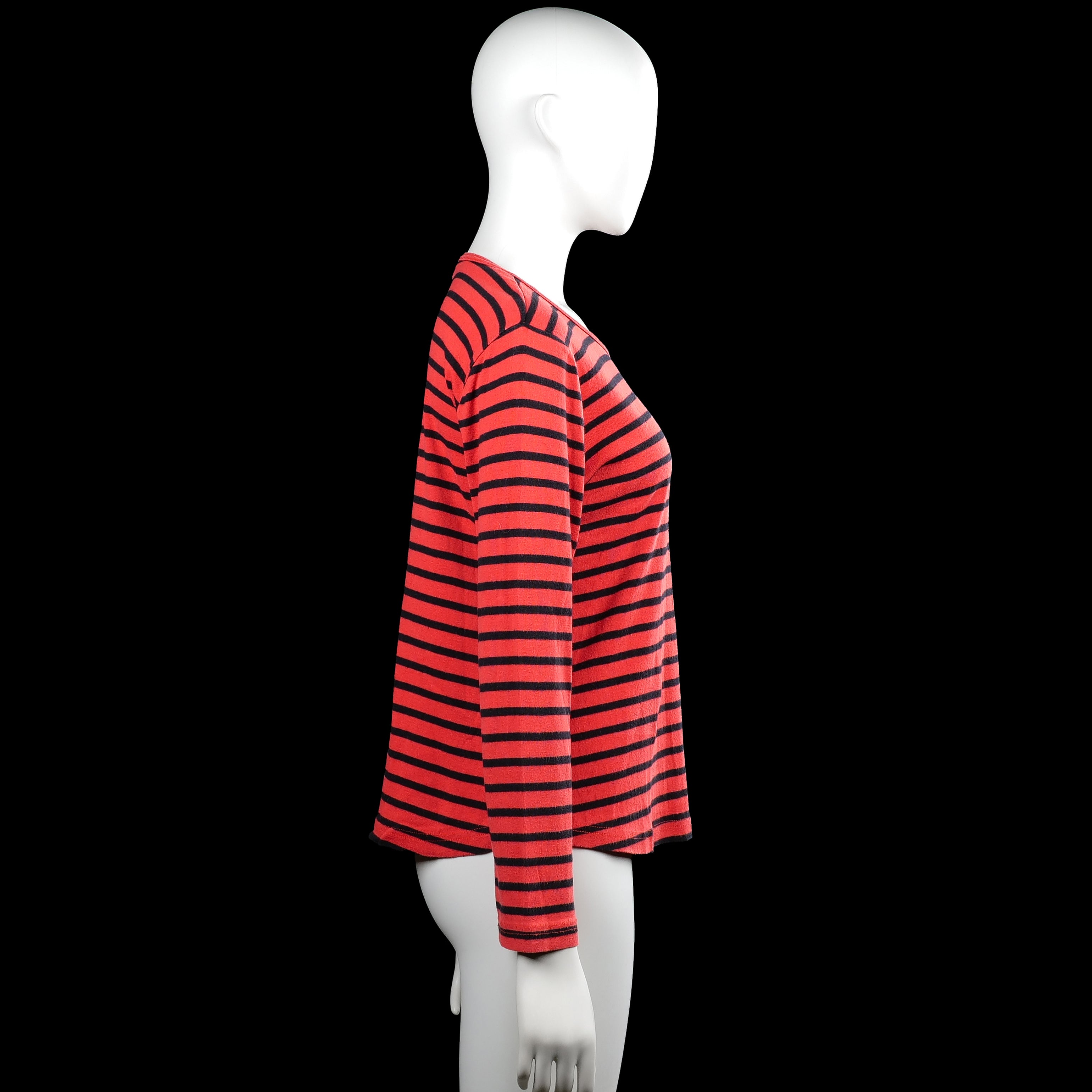 Long-sleeve top - Red & Black - Size L