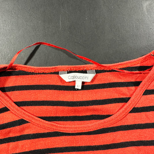 Long-sleeve top - Red & Black - Size L