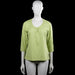 Ted nicol - Long-sleeve top - Sage - Size 42 - Sage solid top with a scoop neckline and three-quarter sleeves with plain cuffs. Features a straight hem and small gathered detailing at the front neckline.