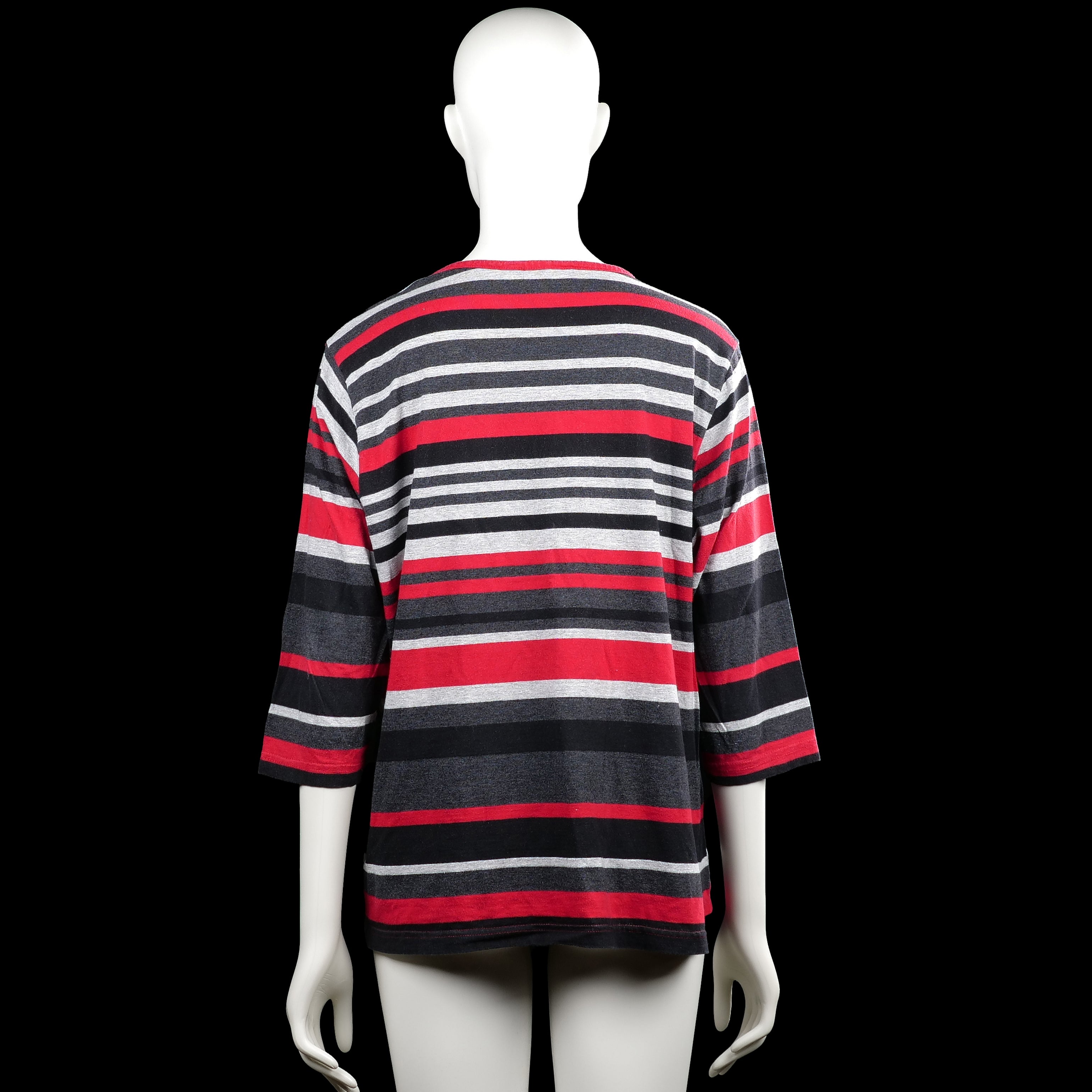 Long-sleeve top - Red & Charcoal - Size 2XL