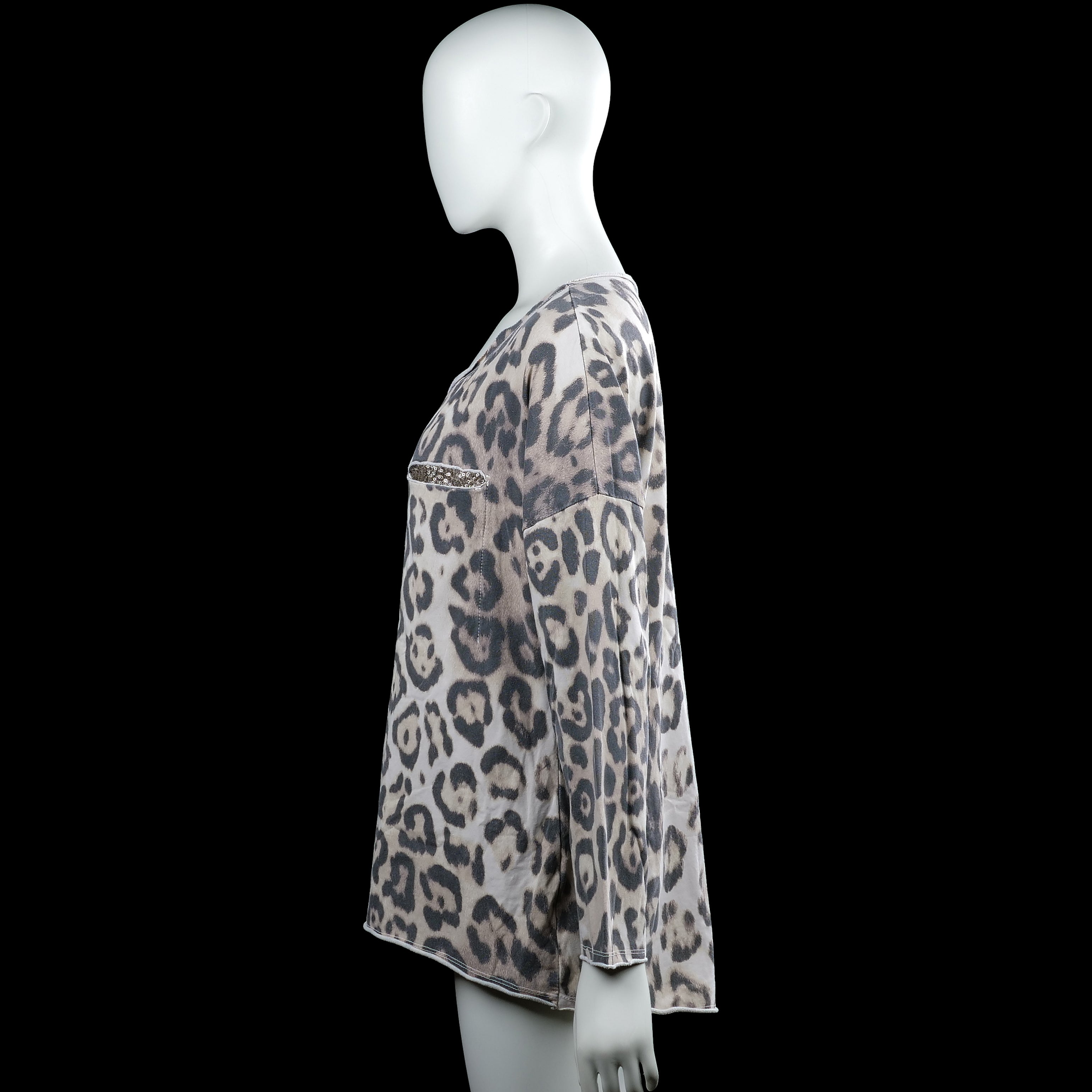 Tunic - Gray & Beige - Size L