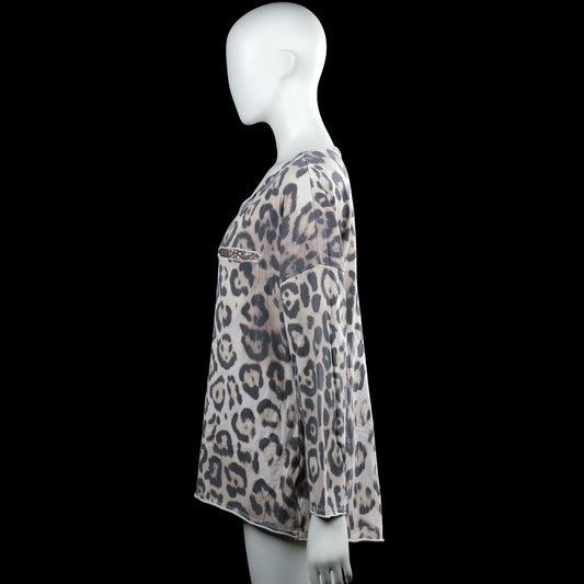 Tunic - Gray & Beige - Size L