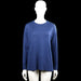 H&M - Sweater - Navy - Size S - Navy solid long-sleeve top with a round neckline and plain cuffs. Features a straight hem with a ribbed band at the bottom.