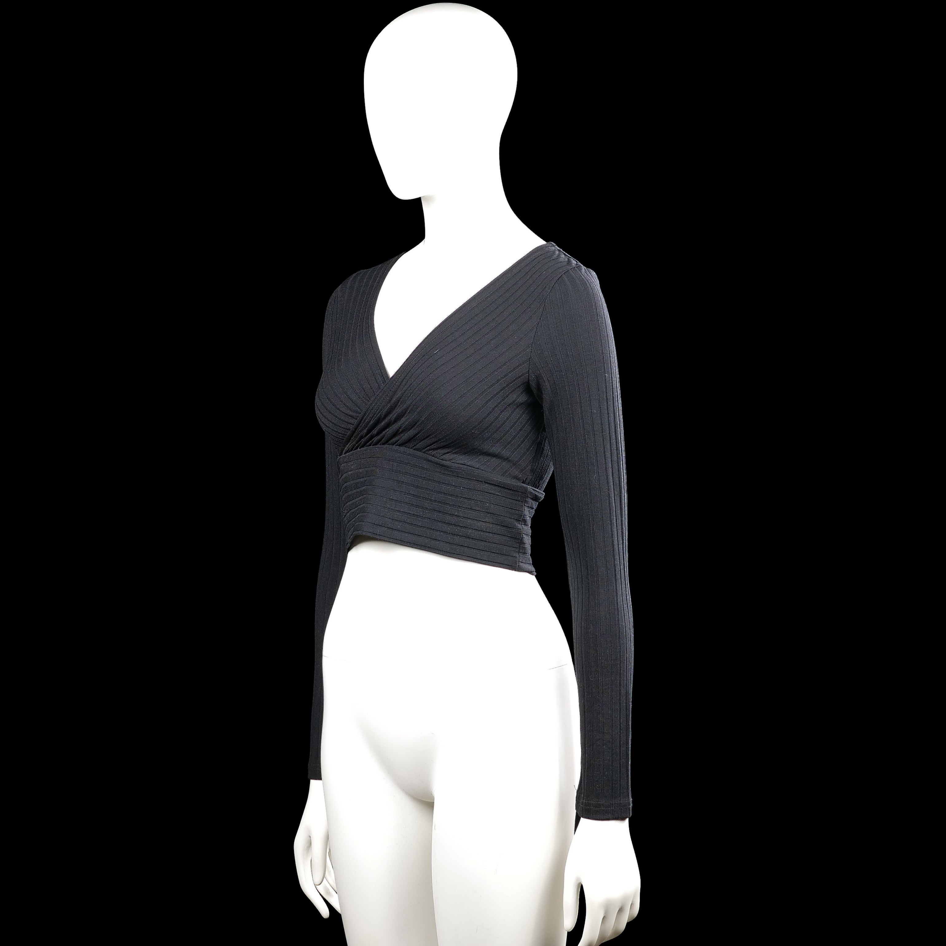 Long-sleeve top - Charcoal - Size S