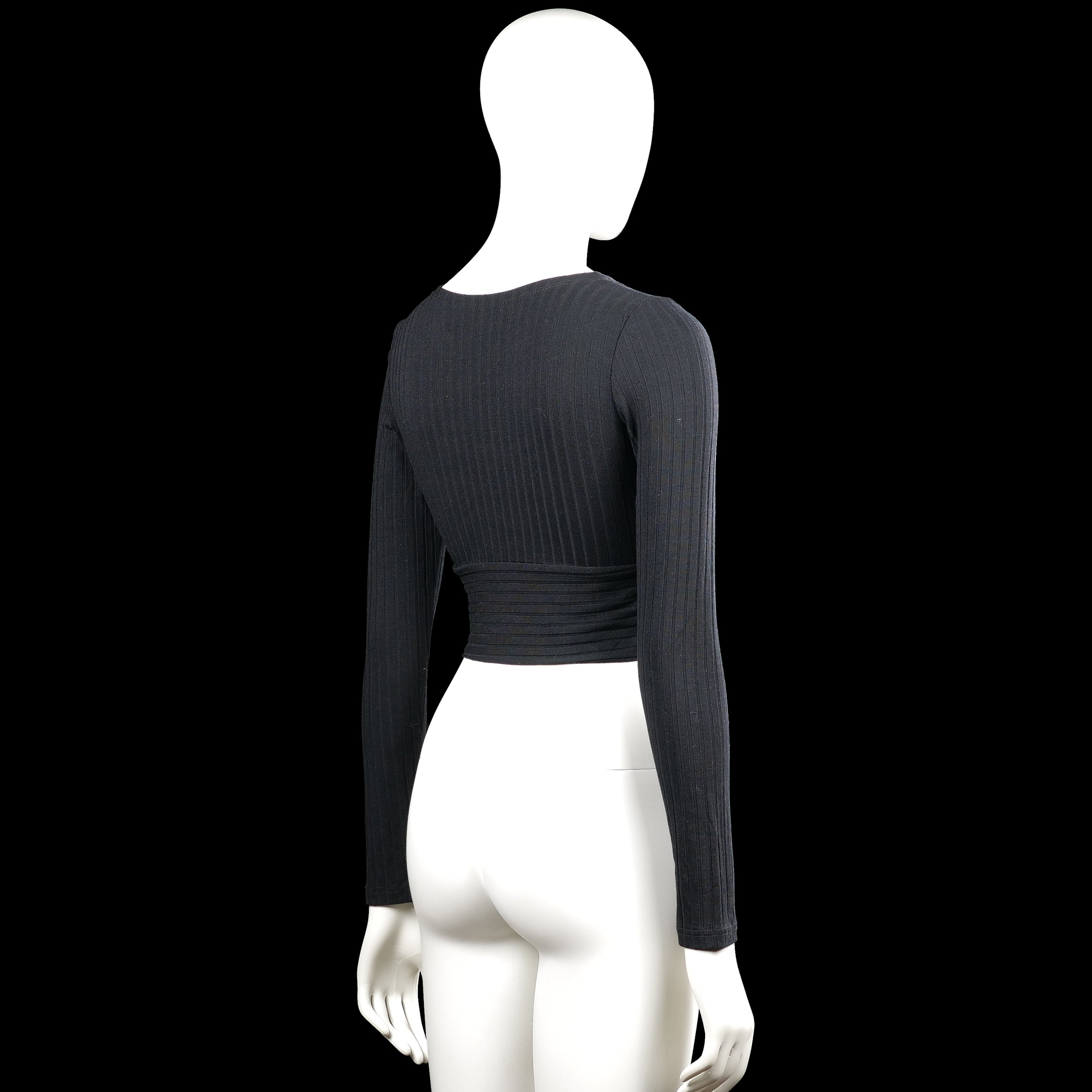 Long-sleeve top - Charcoal - Size S
