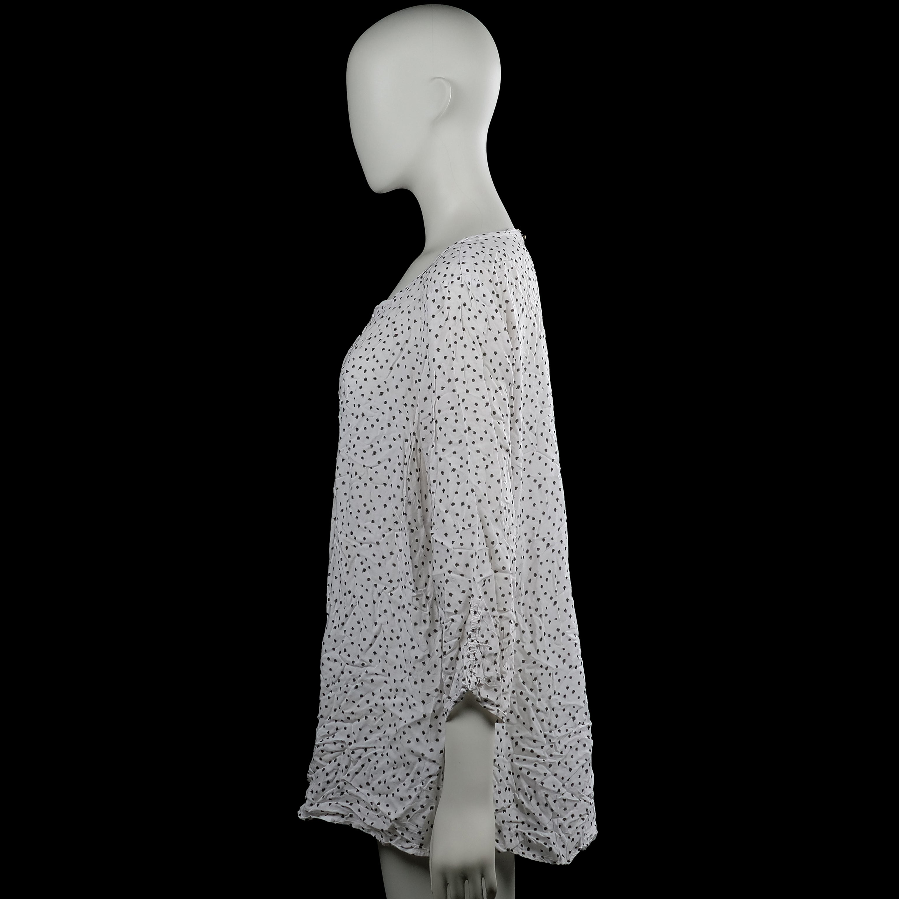 Blouse - White & Black - Size 48