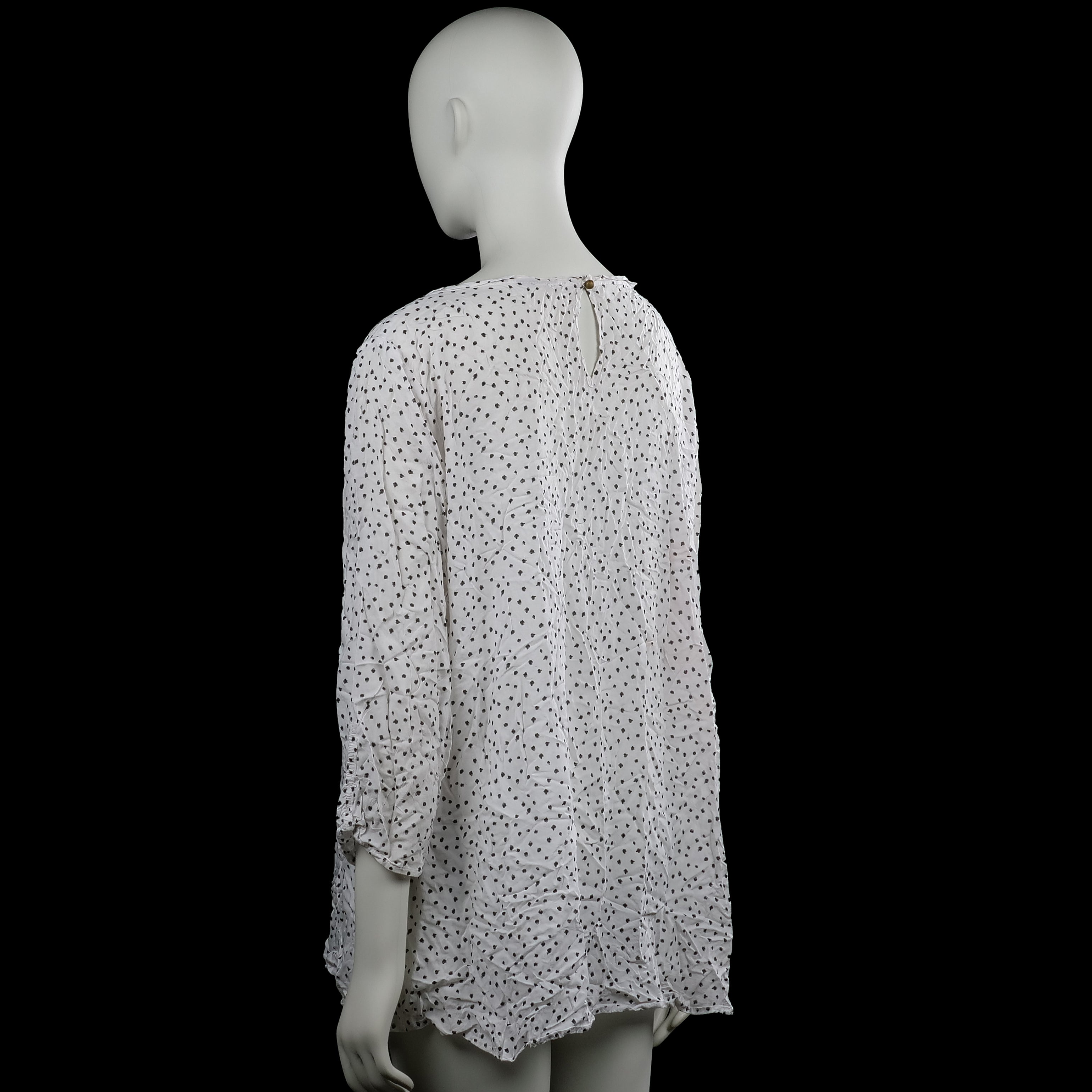 Blouse - White & Black - Size 48