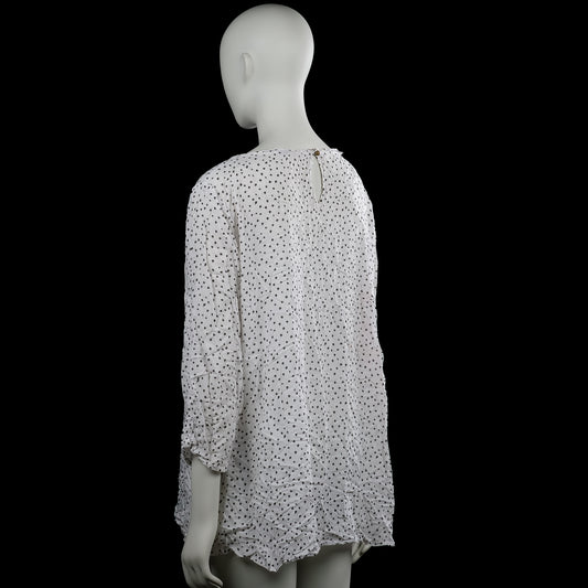 Blouse - White & Black - Size 48