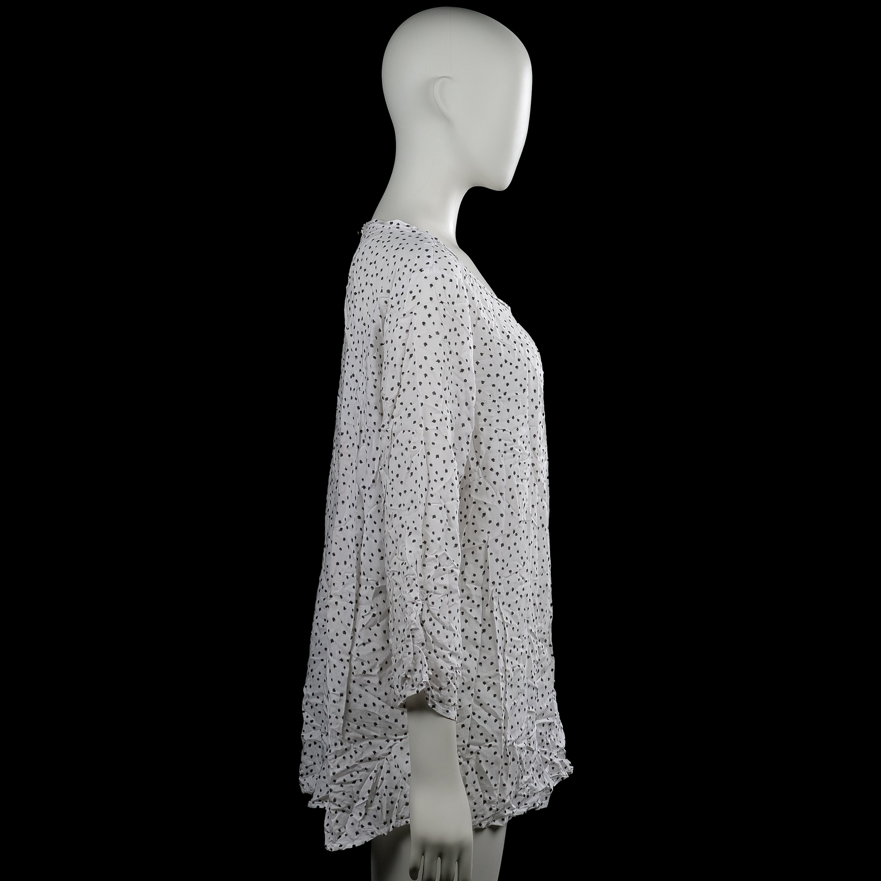 Blouse - White & Black - Size 48