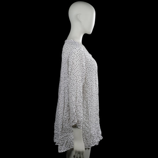 Blouse - White & Black - Size 48