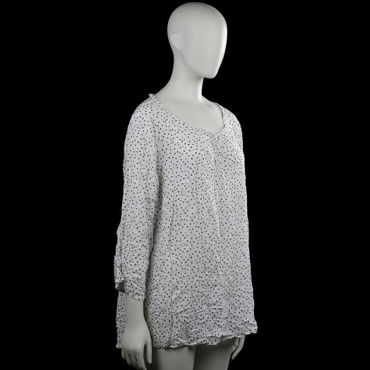 Blouse - White & Black - Size 48