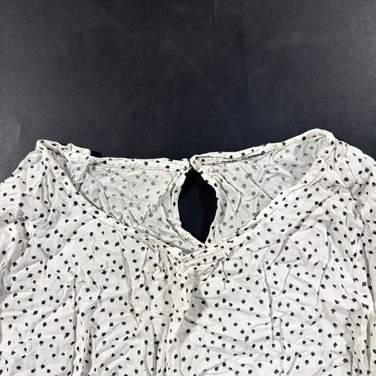 Blouse - White & Black - Size 48