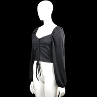 Long-sleeve top - Charcoal - Size M