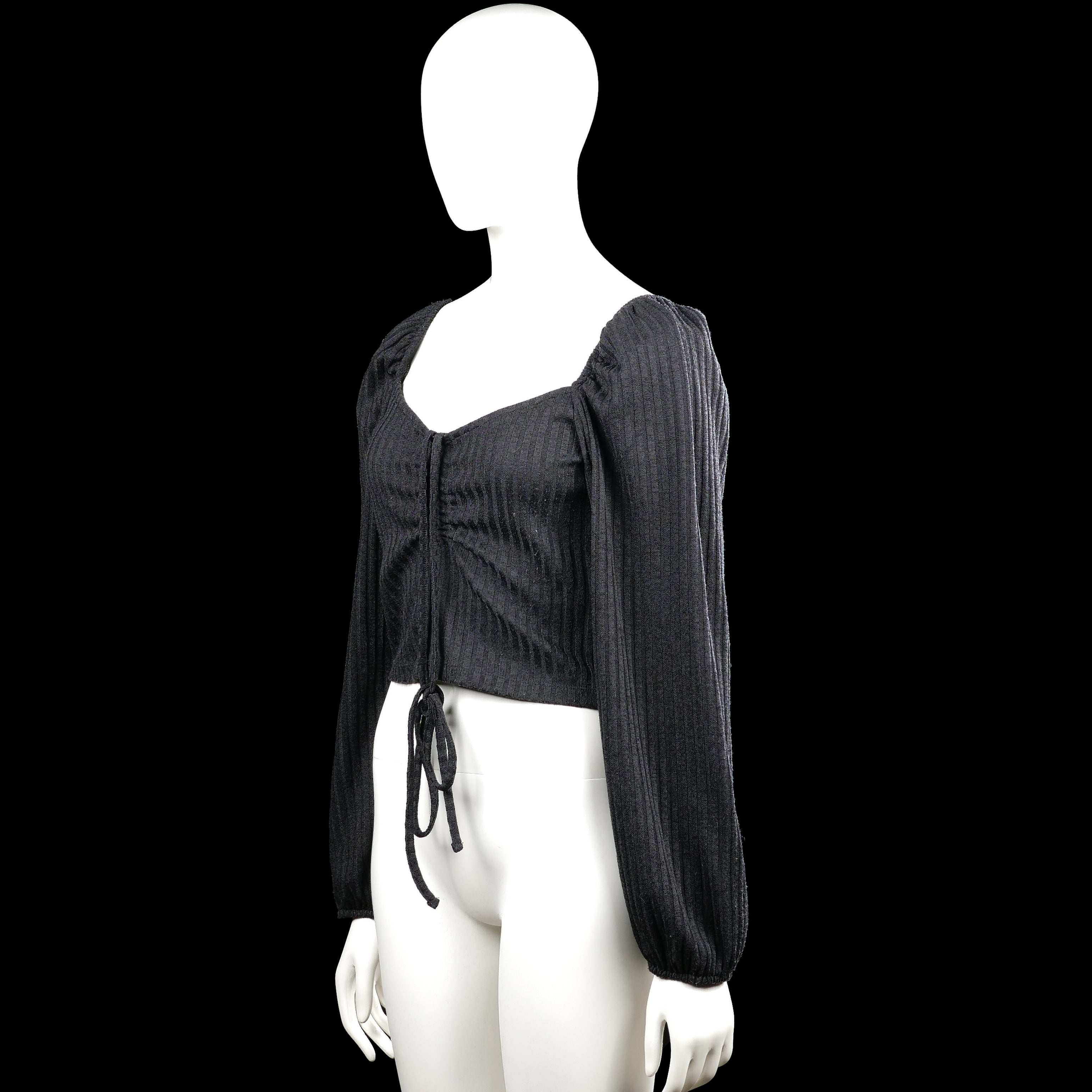 Long-sleeve top - Charcoal - Size M
