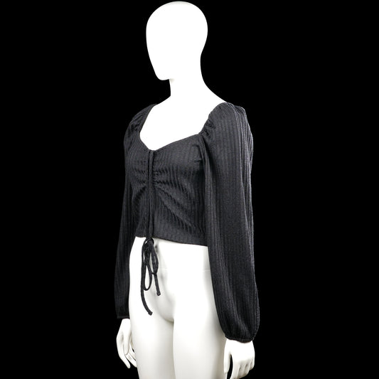 Long-sleeve top - Charcoal - Size M