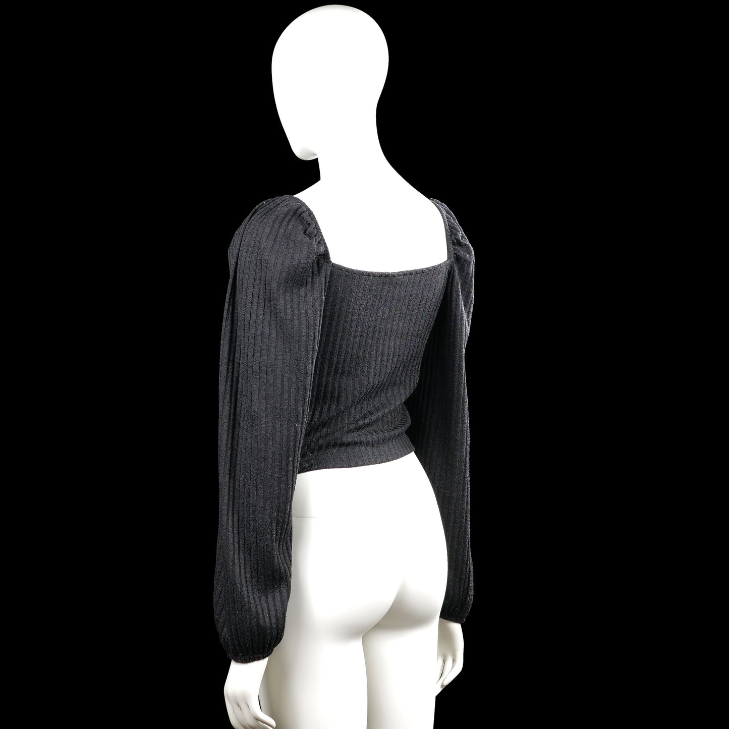 Long-sleeve top - Charcoal - Size M