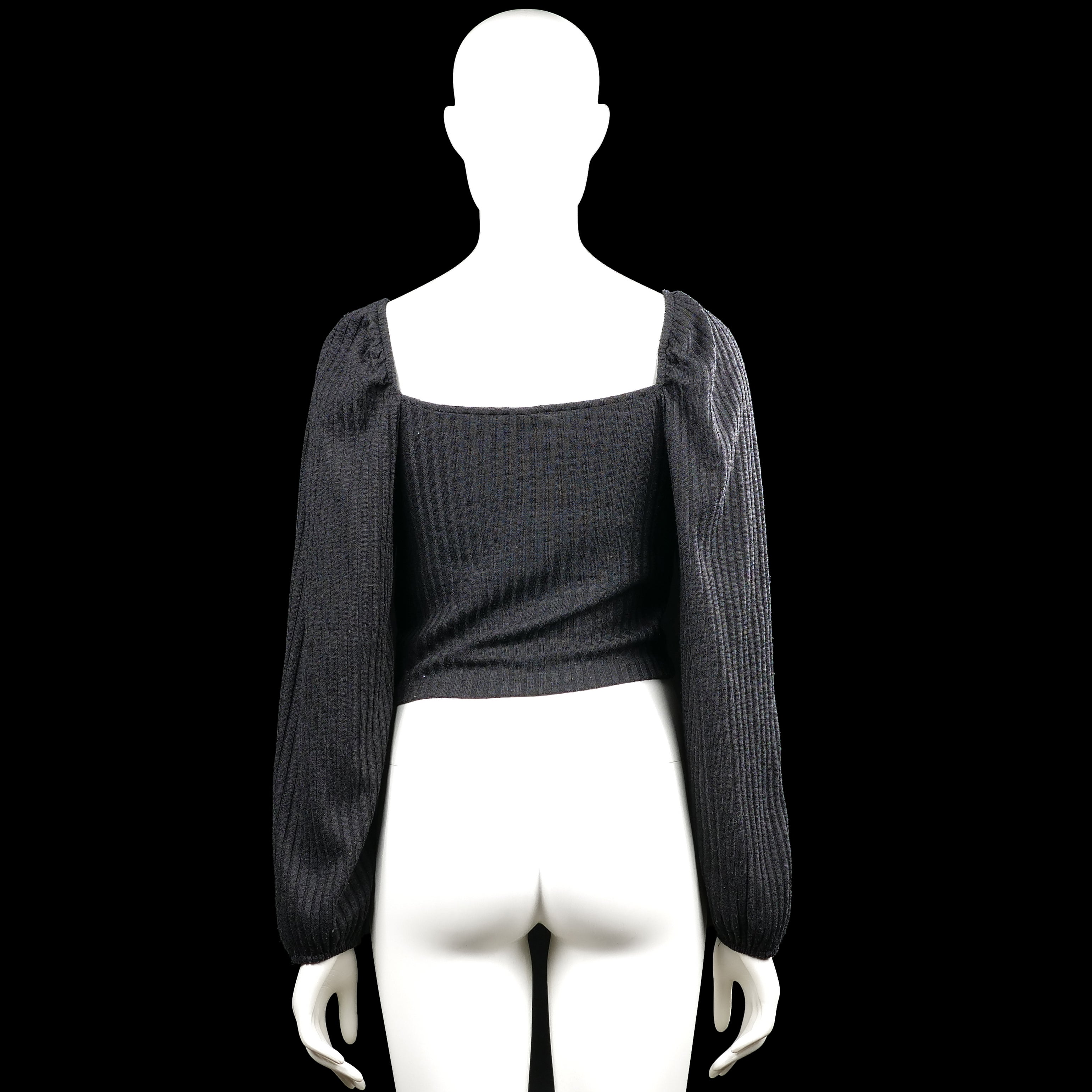 Long-sleeve top - Charcoal - Size M