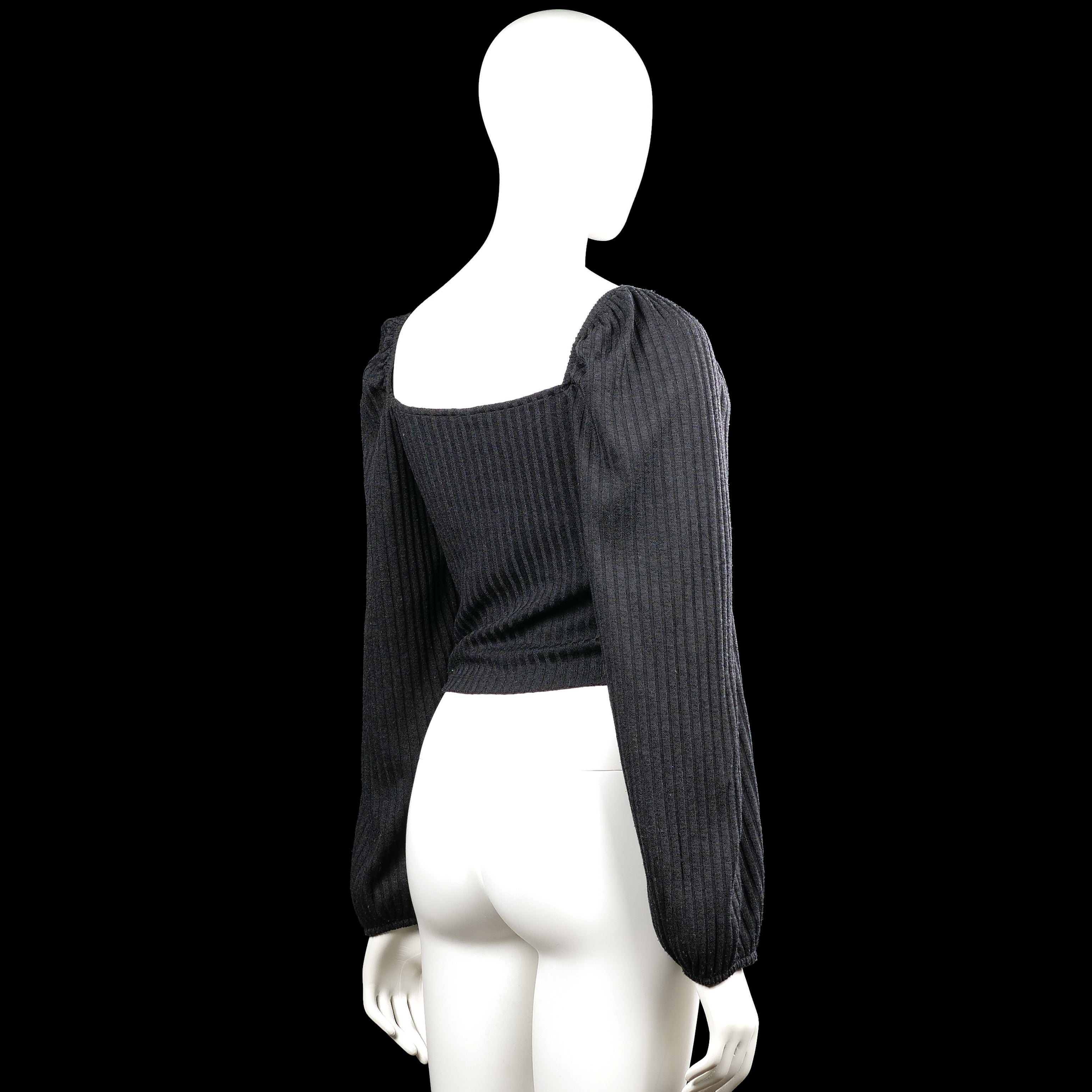 Long-sleeve top - Charcoal - Size M