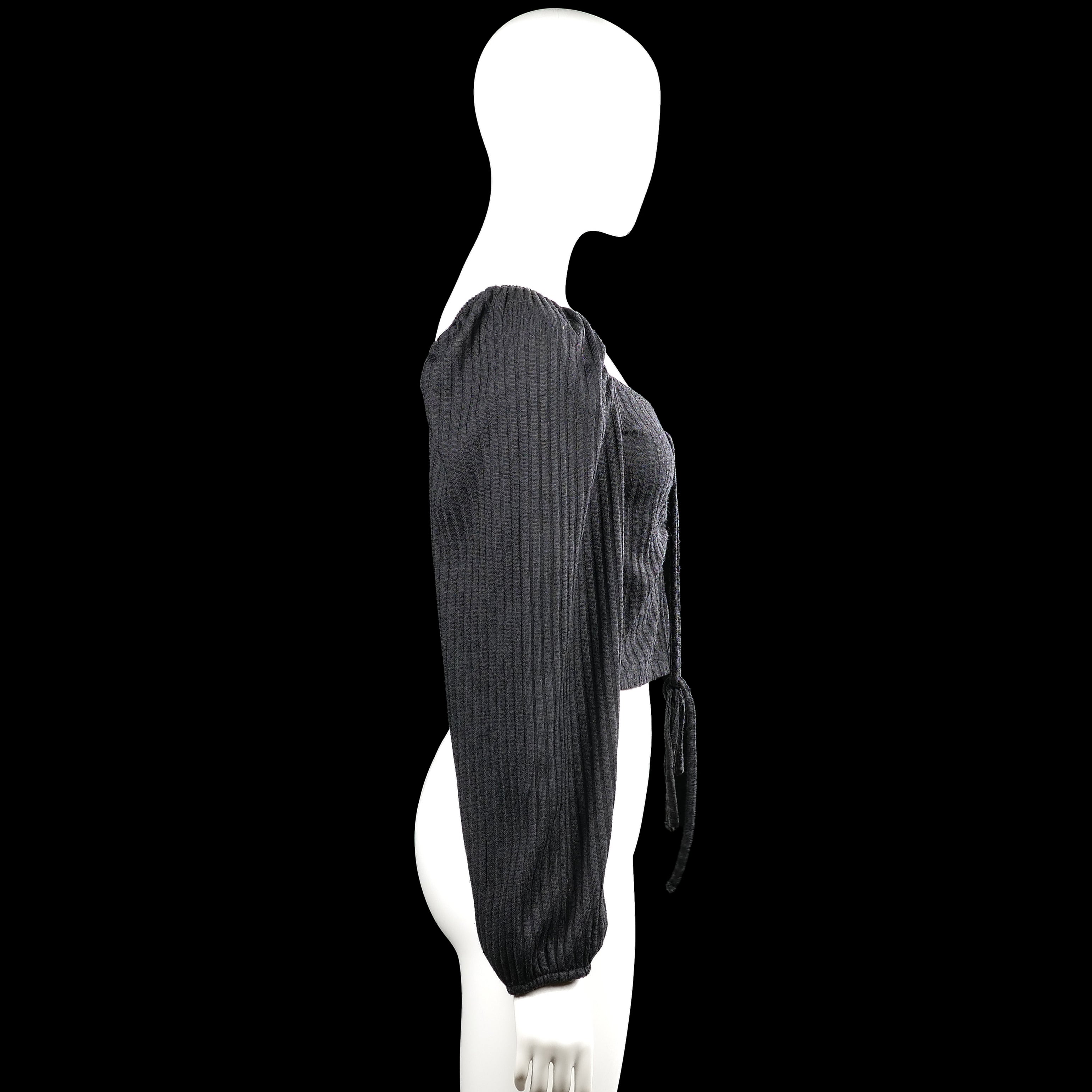 Long-sleeve top - Charcoal - Size M