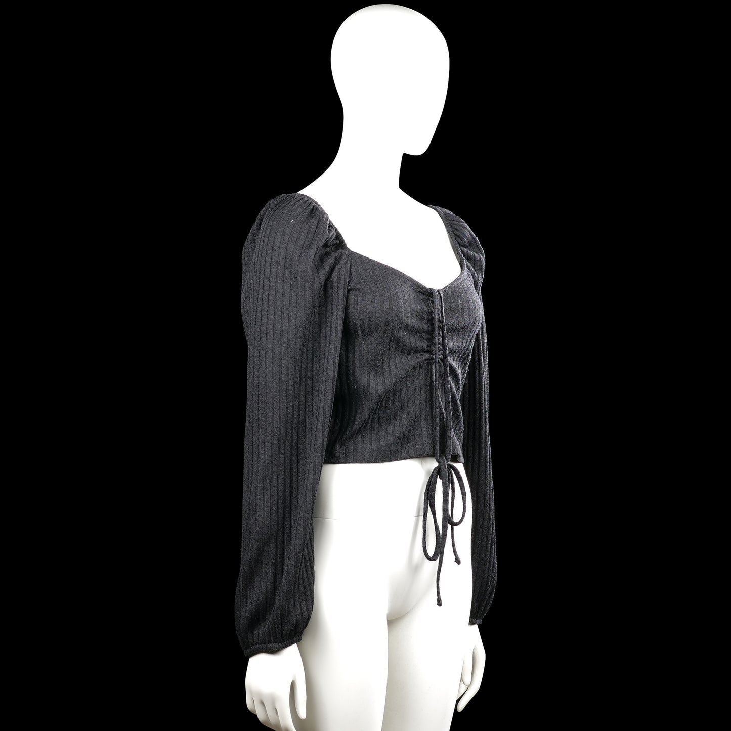 Long-sleeve top - Charcoal - Size M