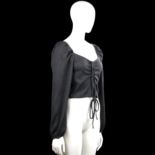 Long-sleeve top - Charcoal - Size M