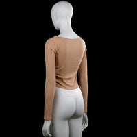 Long-sleeve top - Camel - Size S